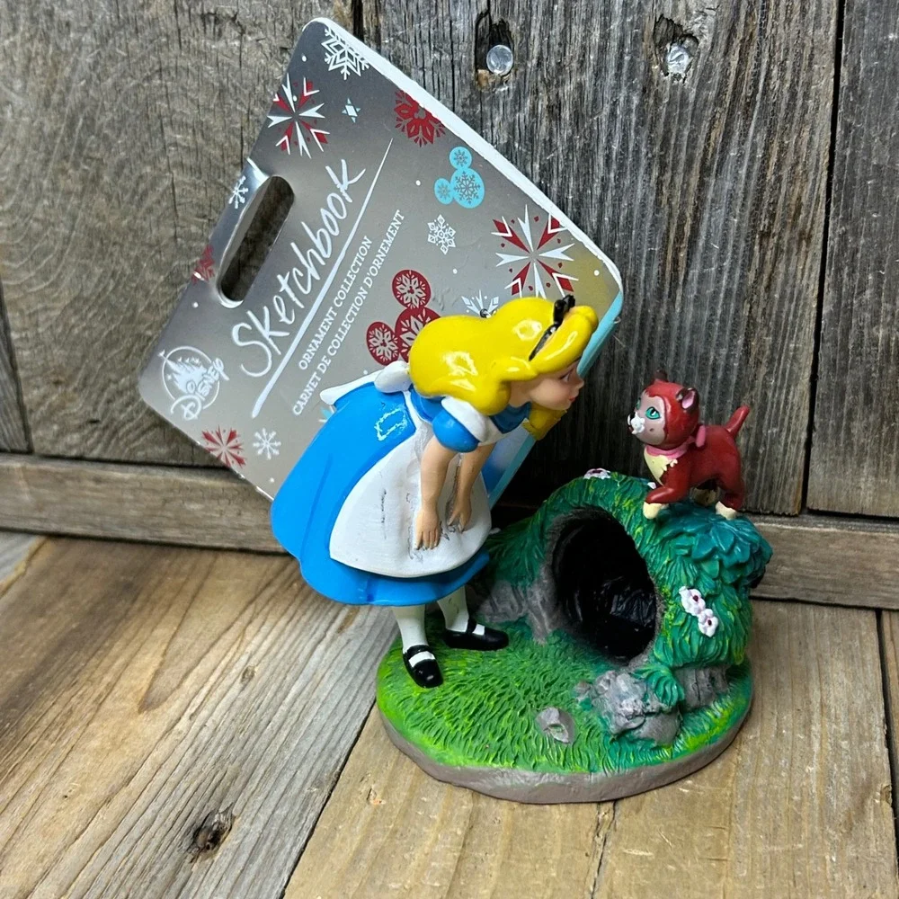 Disney Sketchbook Alice in Wonderland Dinah Rabbit Hole 2020 Ornament